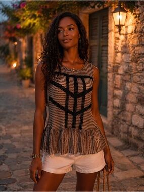 Free People Lace Detail Peplum Top – Size Small (fits S/M)